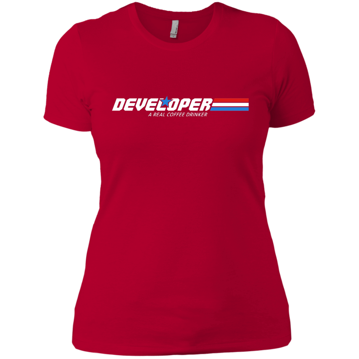 T-Shirts Red / X-Small Developer - A Real Coffee Drinker Women's Premium T-Shirt