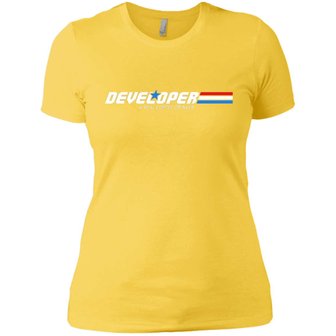 T-Shirts Vibrant Yellow / X-Small Developer - A Real Coffee Drinker Women's Premium T-Shirt