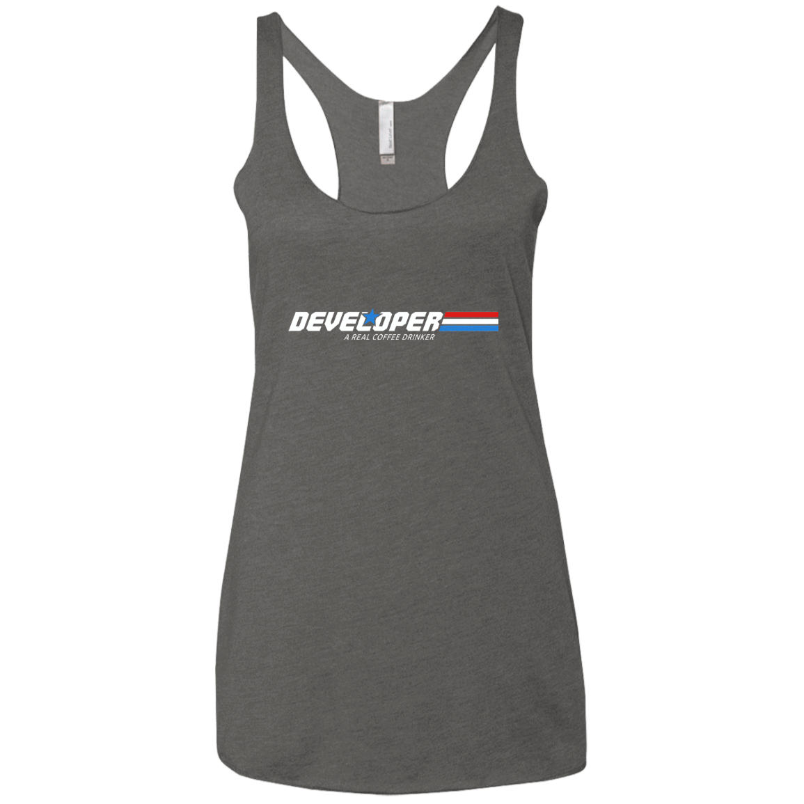 T-Shirts Premium Heather / X-Small Developer - A Real Coffee Drinker Women's Triblend Racerback Tank
