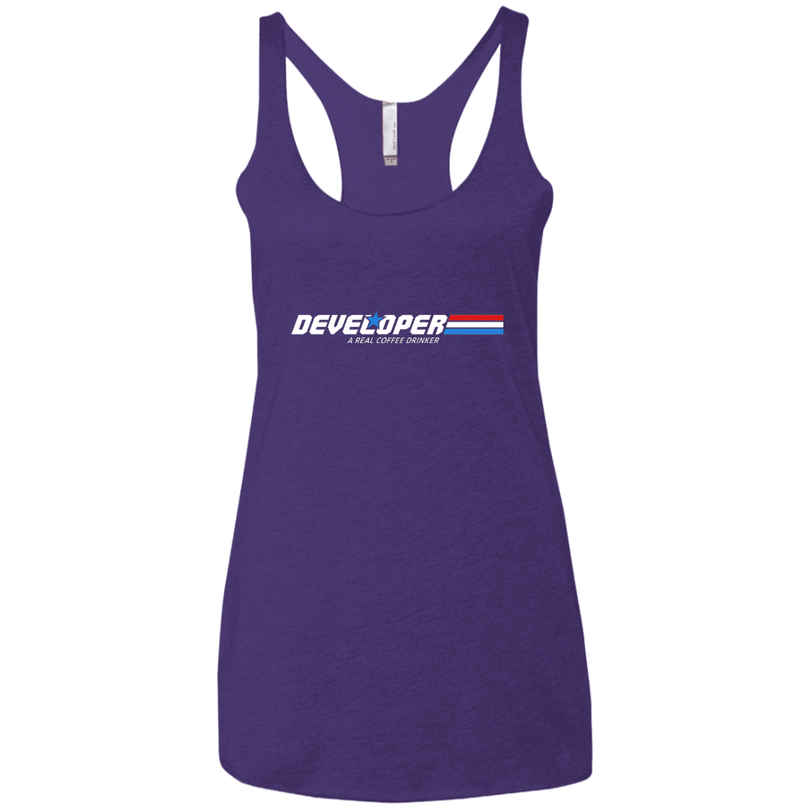 T-Shirts Purple Rush / X-Small Developer - A Real Coffee Drinker Women's Triblend Racerback Tank