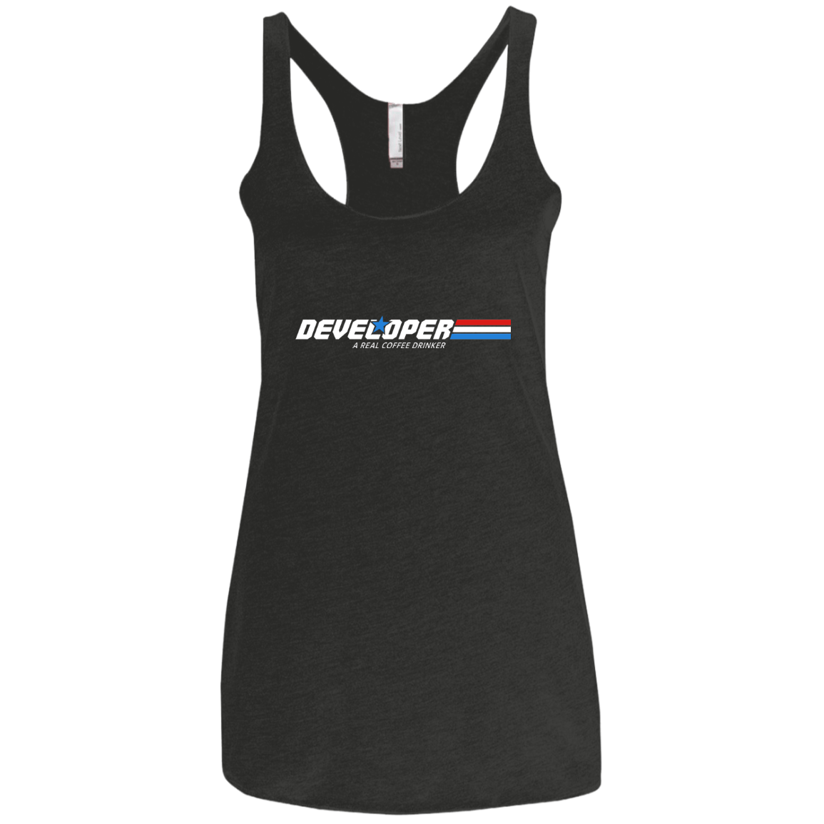 T-Shirts Vintage Black / X-Small Developer - A Real Coffee Drinker Women's Triblend Racerback Tank