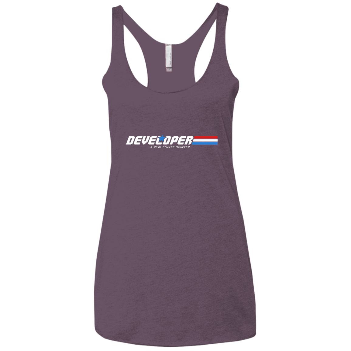 T-Shirts Vintage Purple / X-Small Developer - A Real Coffee Drinker Women's Triblend Racerback Tank