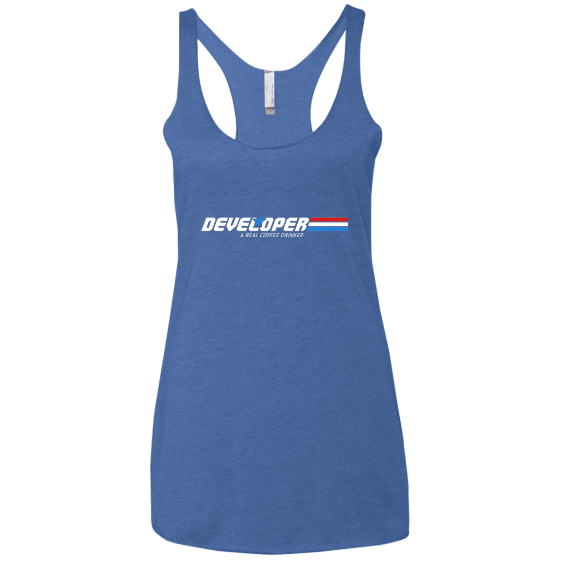 T-Shirts Vintage Royal / X-Small Developer - A Real Coffee Drinker Women's Triblend Racerback Tank
