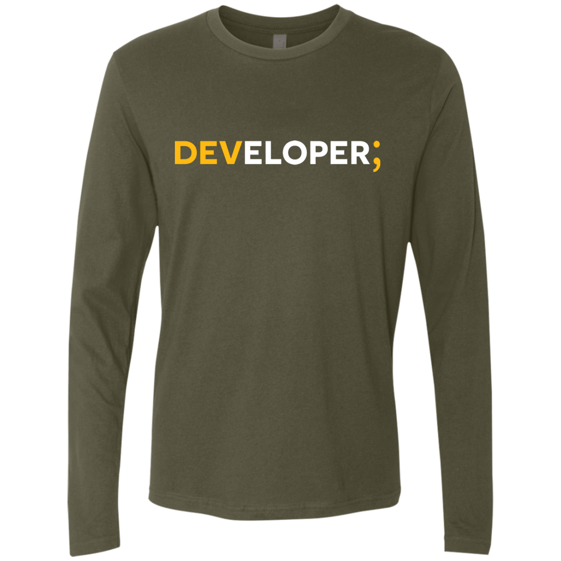 T-Shirts Military Green / Small Developer Men's Premium Long Sleeve