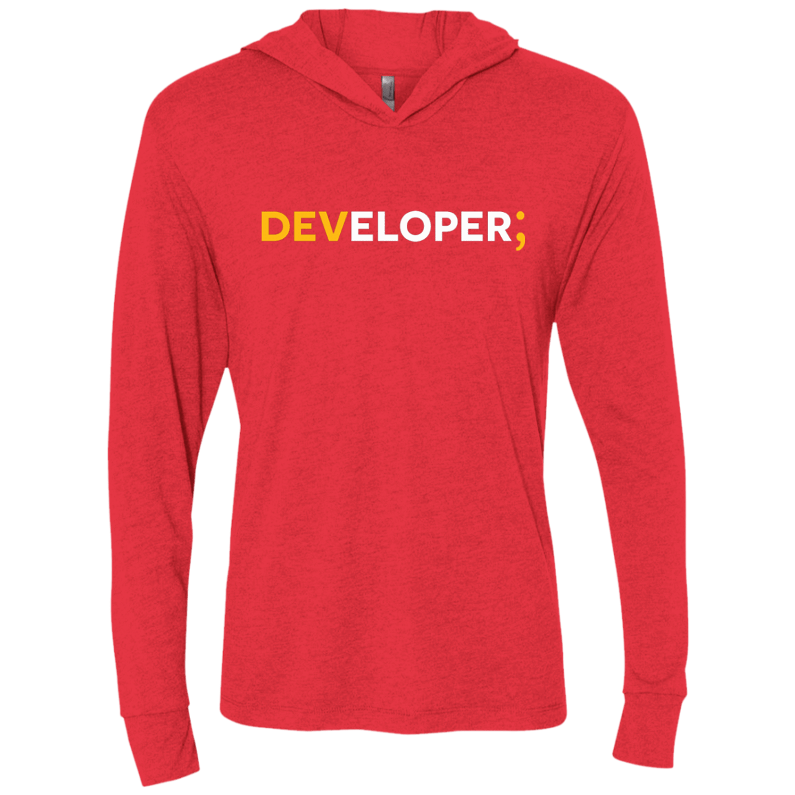 T-Shirts Vintage Red / X-Small Developer Triblend Long Sleeve Hoodie Tee