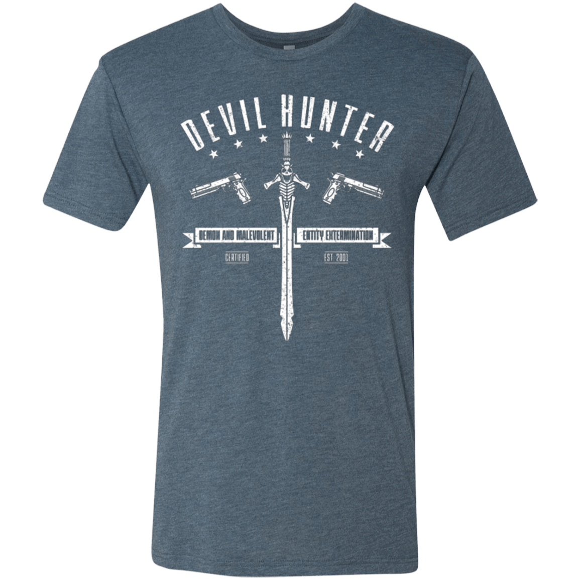 T-Shirts Indigo / Small Devil hunter Men's Triblend T-Shirt