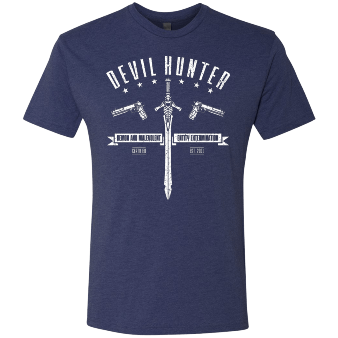 T-Shirts Vintage Navy / Small Devil hunter Men's Triblend T-Shirt