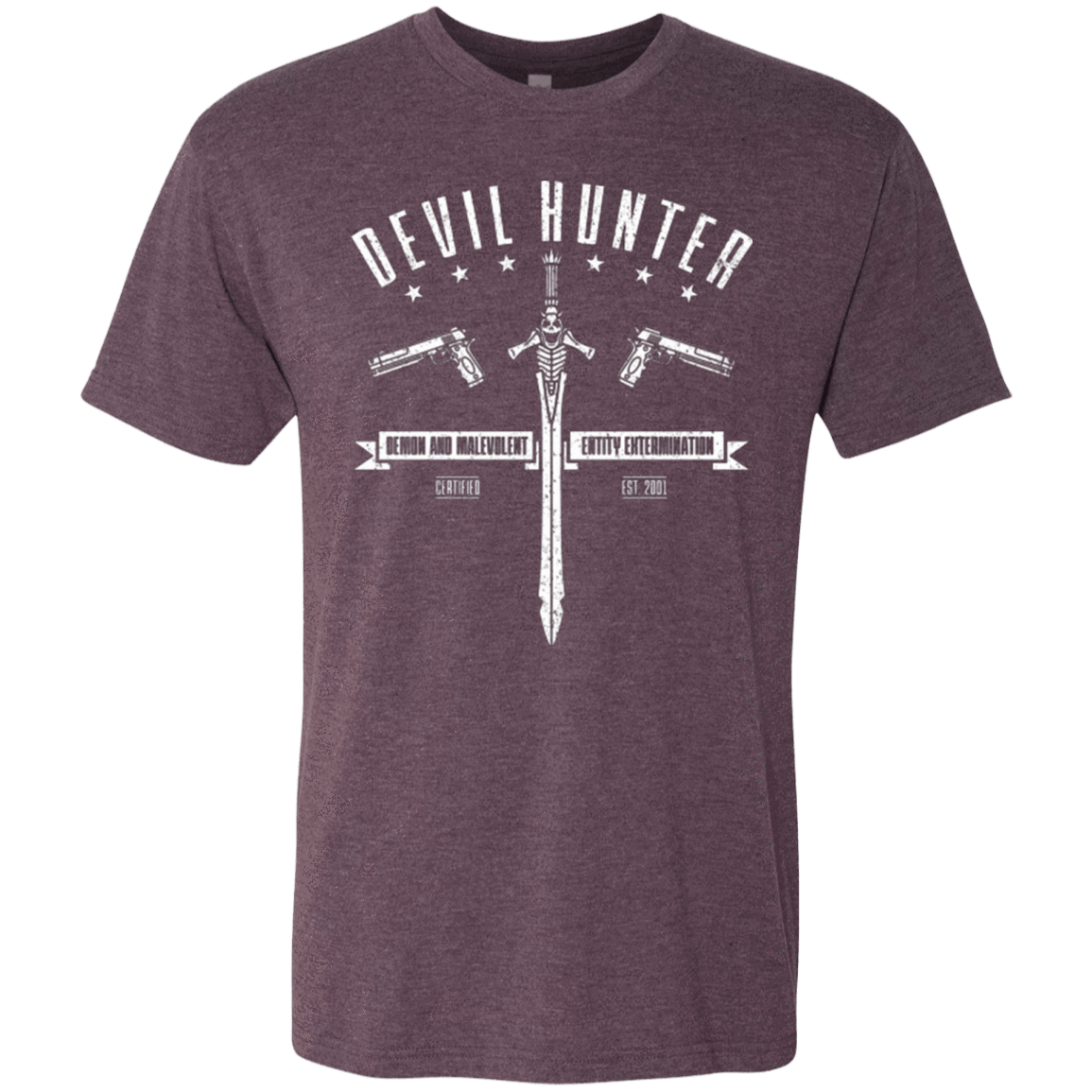 T-Shirts Vintage Purple / Small Devil hunter Men's Triblend T-Shirt