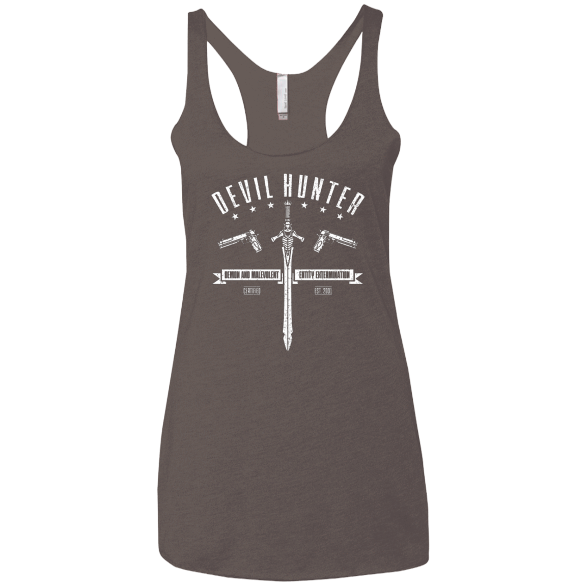 T-Shirts Macchiato / X-Small Devil hunter Women's Triblend Racerback Tank