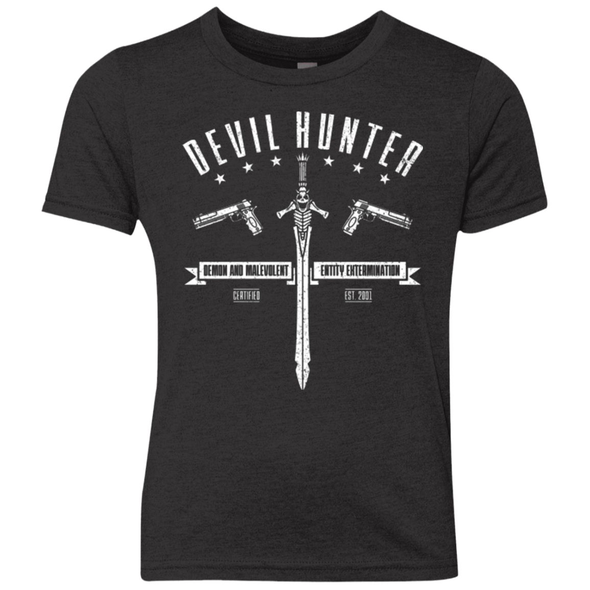 T-Shirts Vintage Black / YXS Devil hunter Youth Triblend T-Shirt