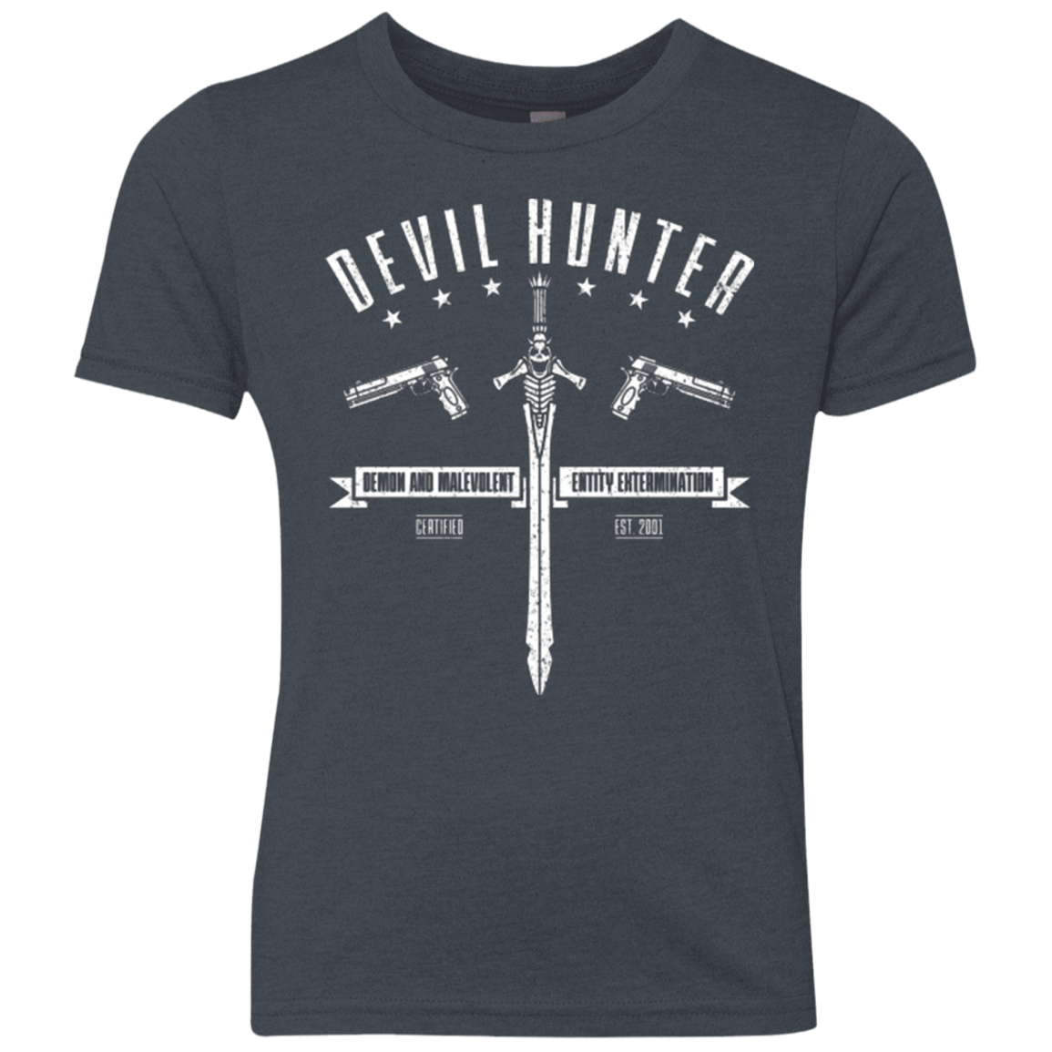 T-Shirts Vintage Navy / YXS Devil hunter Youth Triblend T-Shirt