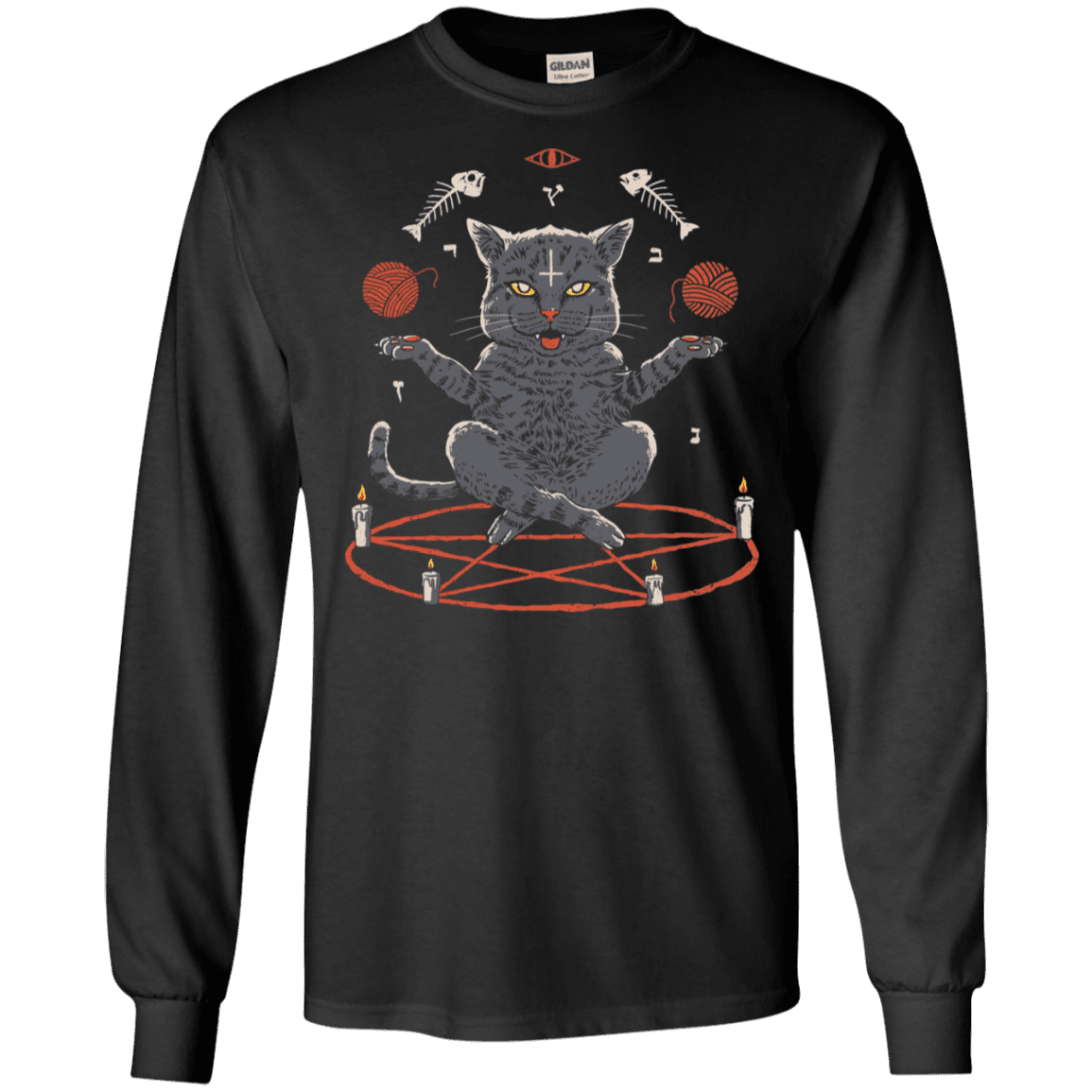 T-Shirts Black / S Devious Cat Men's Long Sleeve T-Shirt