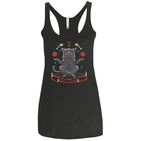 T-Shirts Vintage Black / X-Small Devious Cat Women's Triblend Racerback Tank