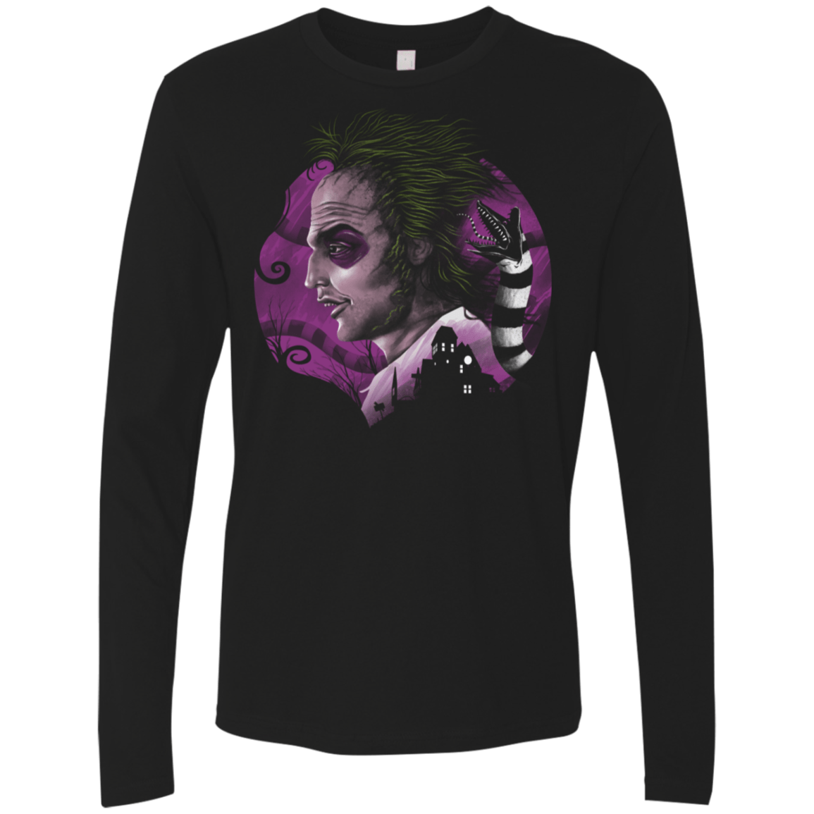 T-Shirts Black / S Devious Ghost Men's Premium Long Sleeve