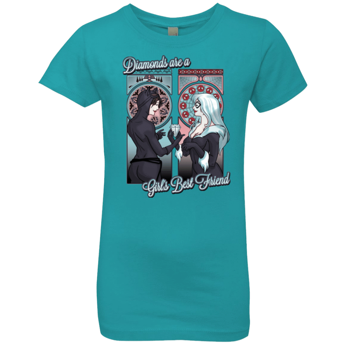 T-Shirts Tahiti Blue / YXS Diamonds are a Girl's Best Friend Girls Premium T-Shirt