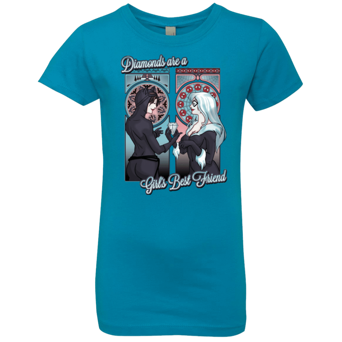 T-Shirts Turquoise / YXS Diamonds are a Girl's Best Friend Girls Premium T-Shirt