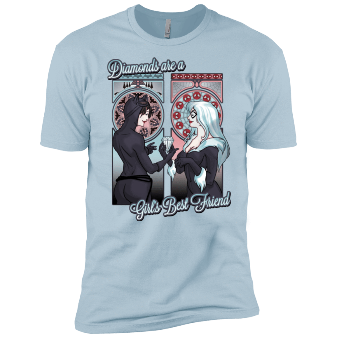 T-Shirts Light Blue / X-Small Diamonds are a Girl's Best Friend Men's Premium T-Shirt