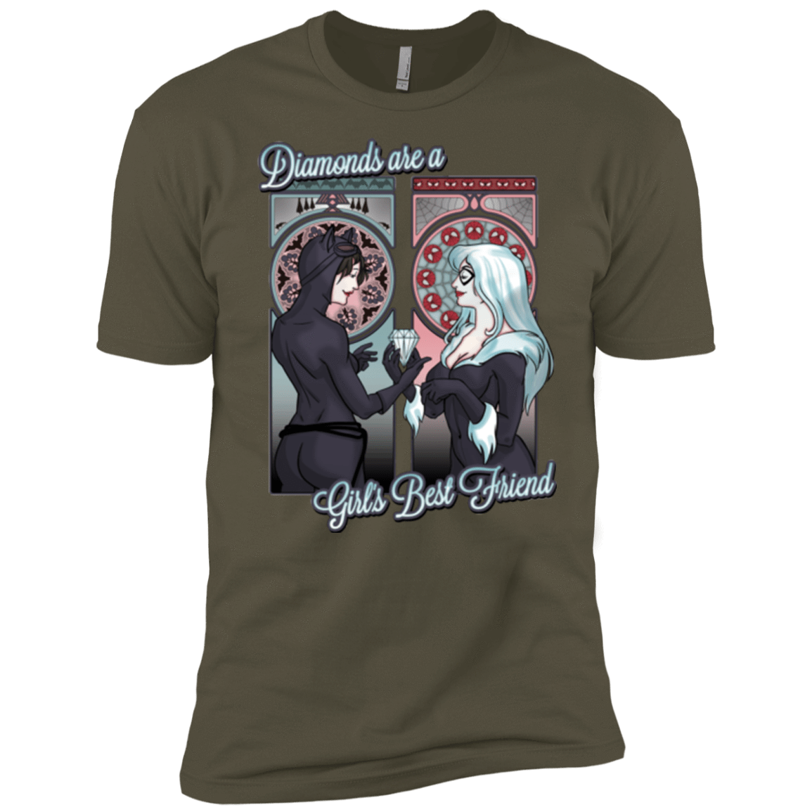 T-Shirts Military Green / X-Small Diamonds are a Girl's Best Friend Men's Premium T-Shirt