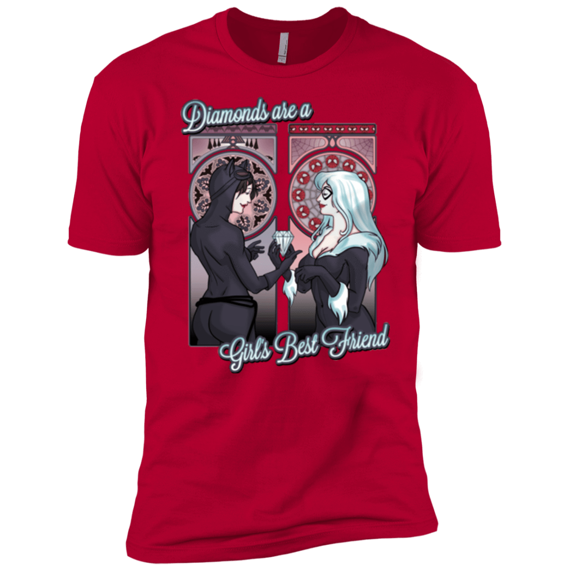 T-Shirts Red / X-Small Diamonds are a Girl's Best Friend Men's Premium T-Shirt