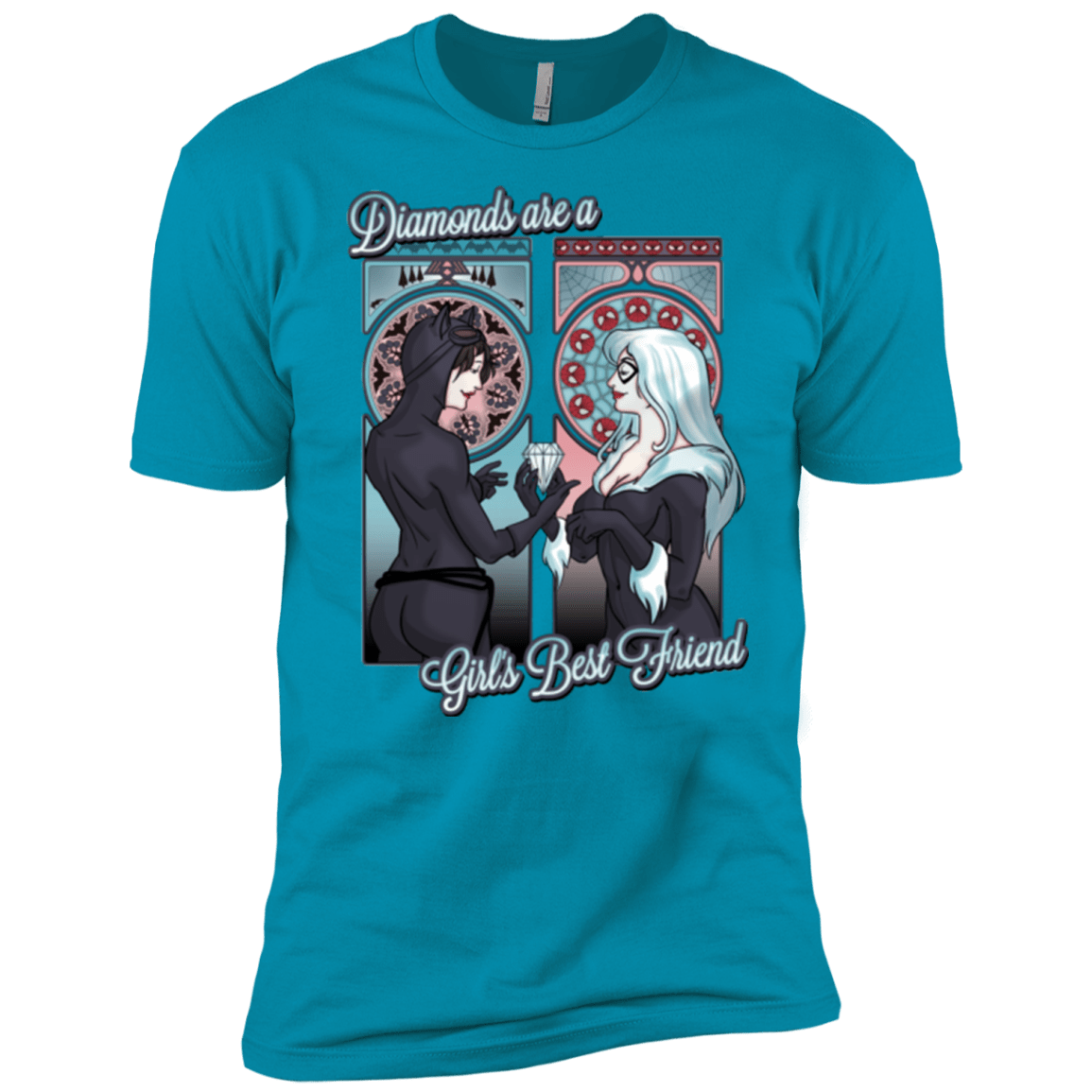 T-Shirts Turquoise / X-Small Diamonds are a Girl's Best Friend Men's Premium T-Shirt