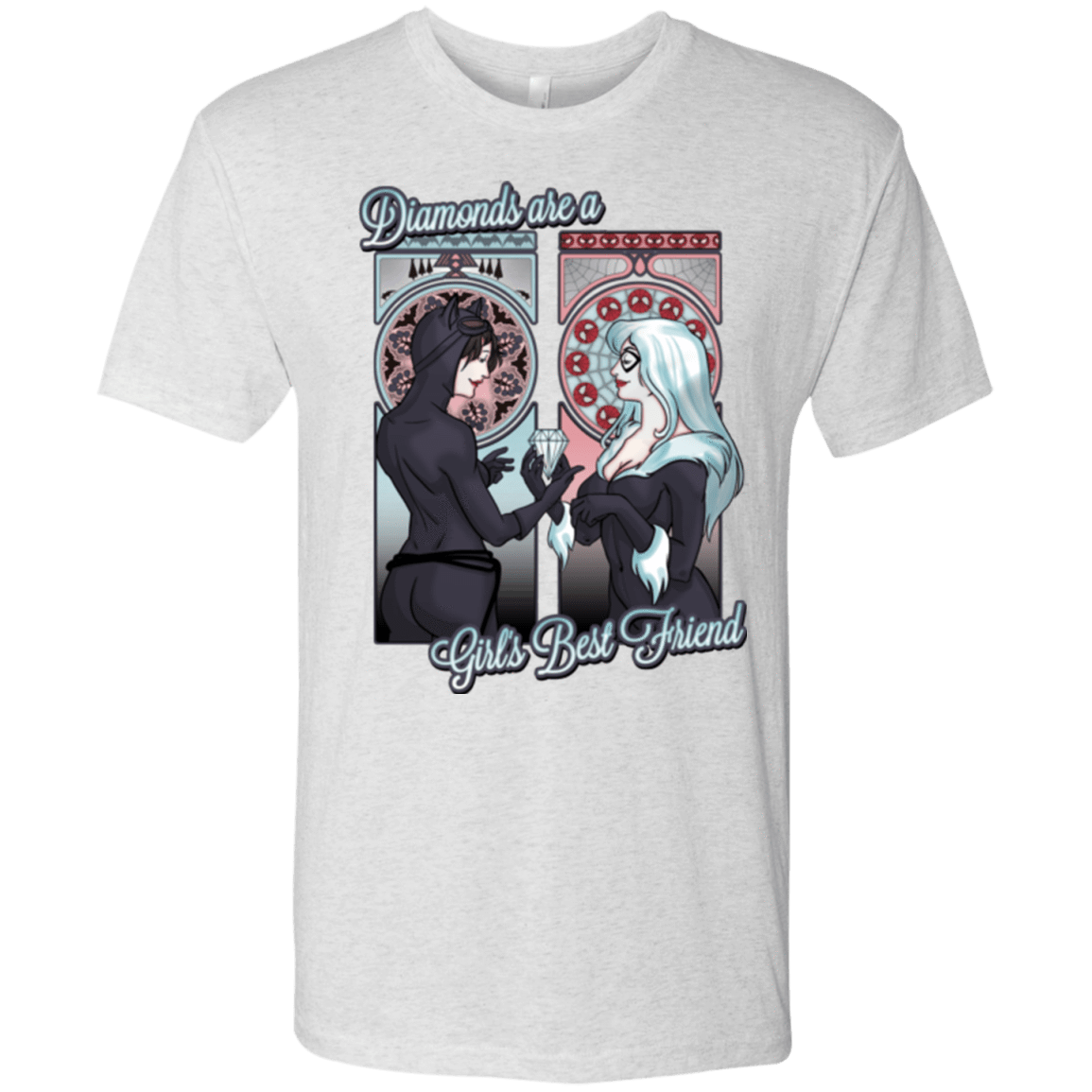 T-Shirts Heather White / Small Diamonds are a Girl's Best Friend Men's Triblend T-Shirt
