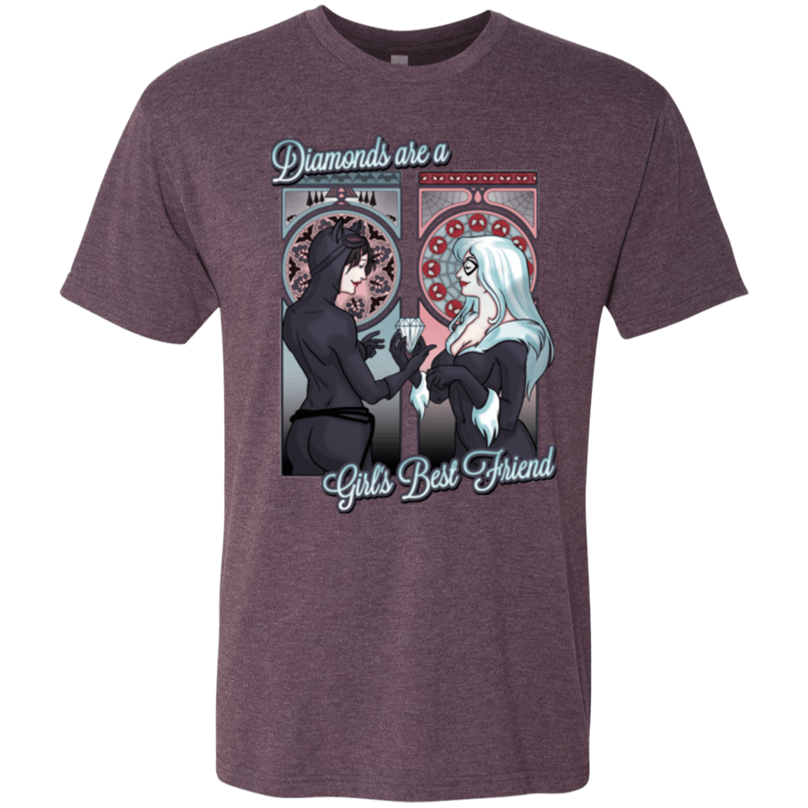 T-Shirts Vintage Purple / Small Diamonds are a Girl's Best Friend Men's Triblend T-Shirt