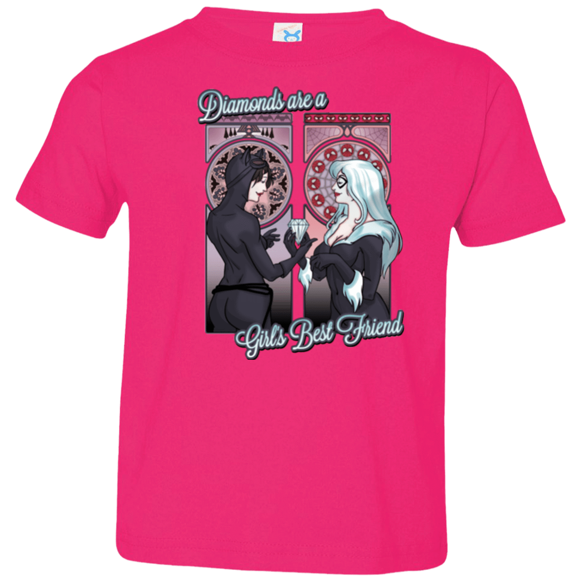 T-Shirts Hot Pink / 2T Diamonds are a Girl's Best Friend Toddler Premium T-Shirt