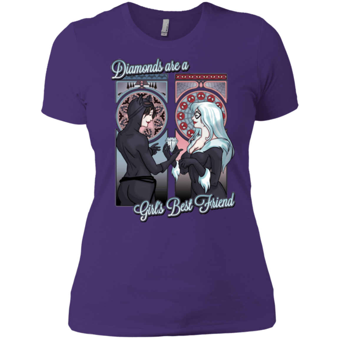 T-Shirts Purple / X-Small Diamonds are a Girl's Best Friend Women's Premium T-Shirt