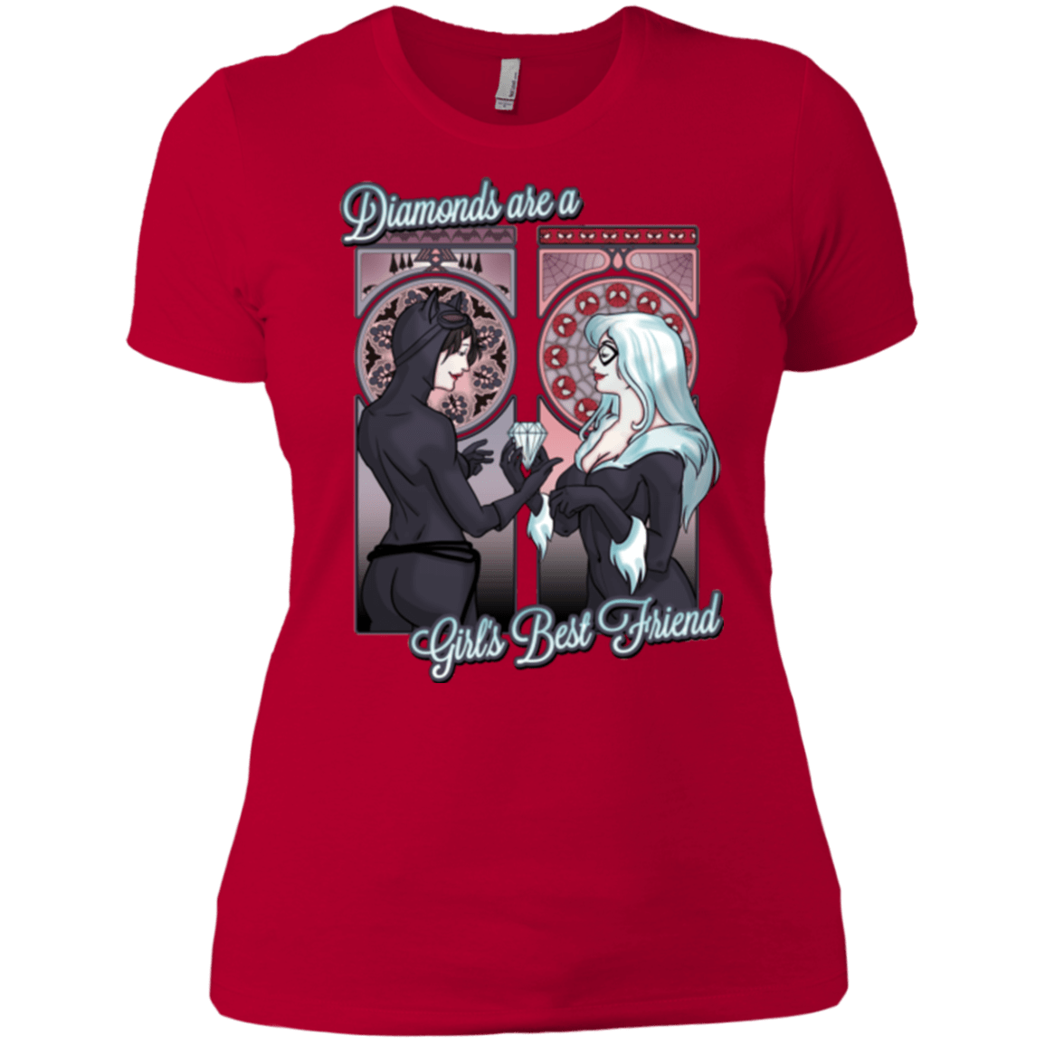 T-Shirts Red / X-Small Diamonds are a Girl's Best Friend Women's Premium T-Shirt