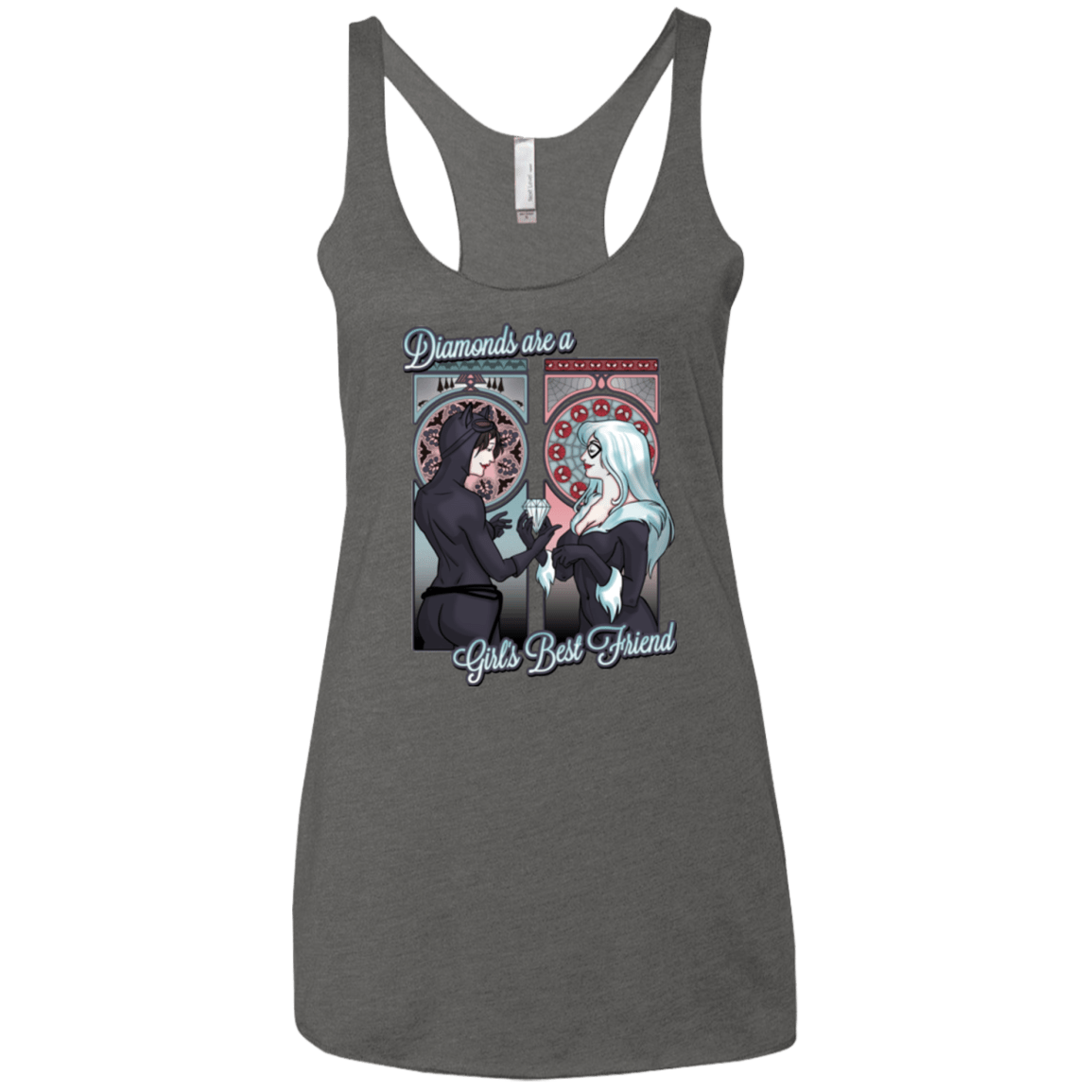 T-Shirts Premium Heather / X-Small Diamonds are a Girl's Best Friend Women's Triblend Racerback Tank