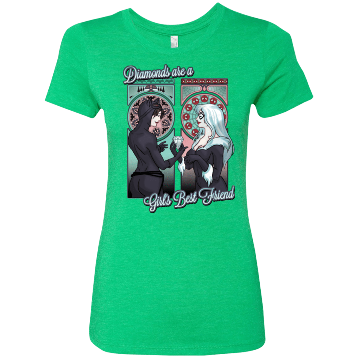 T-Shirts Envy / Small Diamonds are a Girl's Best Friend Women's Triblend T-Shirt