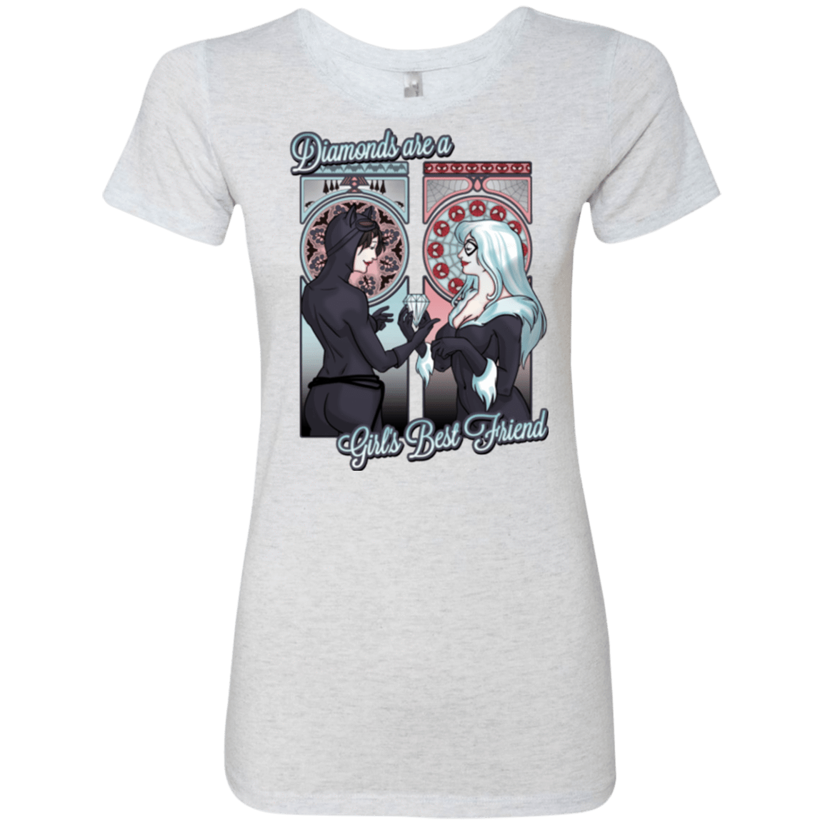 T-Shirts Heather White / Small Diamonds are a Girl's Best Friend Women's Triblend T-Shirt