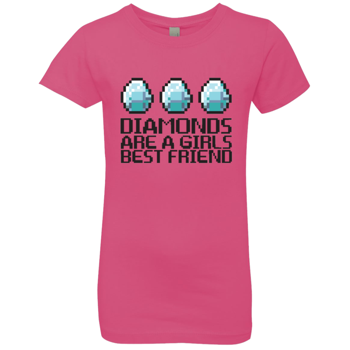 T-Shirts Hot Pink / YXS Diamonds Are A Girls Best Friend Girls Premium T-Shirt