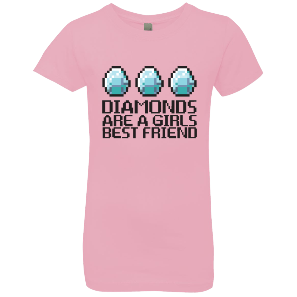 T-Shirts Light Pink / YXS Diamonds Are A Girls Best Friend Girls Premium T-Shirt