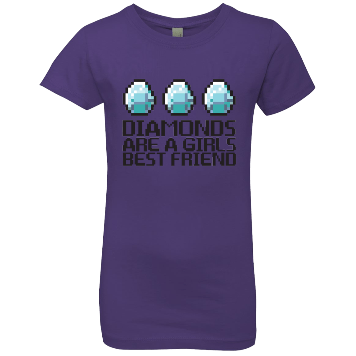T-Shirts Purple Rush / YXS Diamonds Are A Girls Best Friend Girls Premium T-Shirt