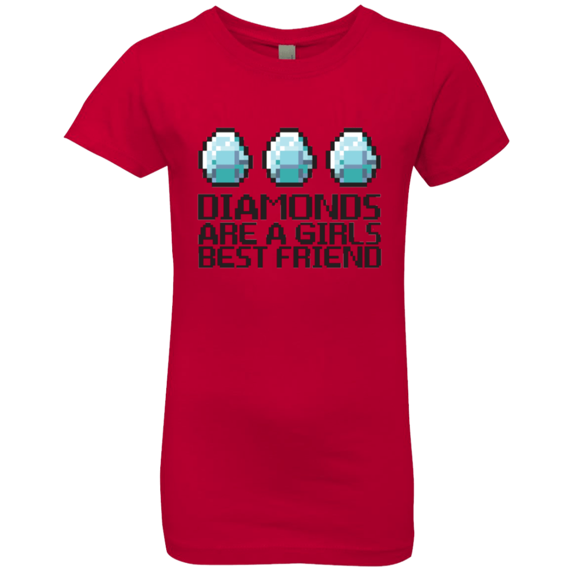 T-Shirts Red / YXS Diamonds Are A Girls Best Friend Girls Premium T-Shirt