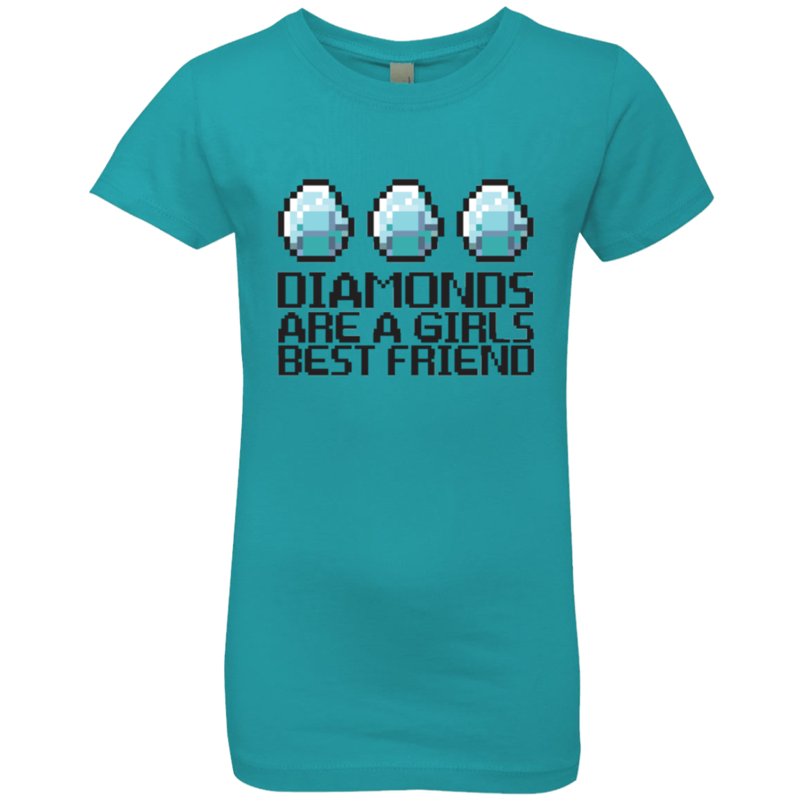 T-Shirts Tahiti Blue / YXS Diamonds Are A Girls Best Friend Girls Premium T-Shirt
