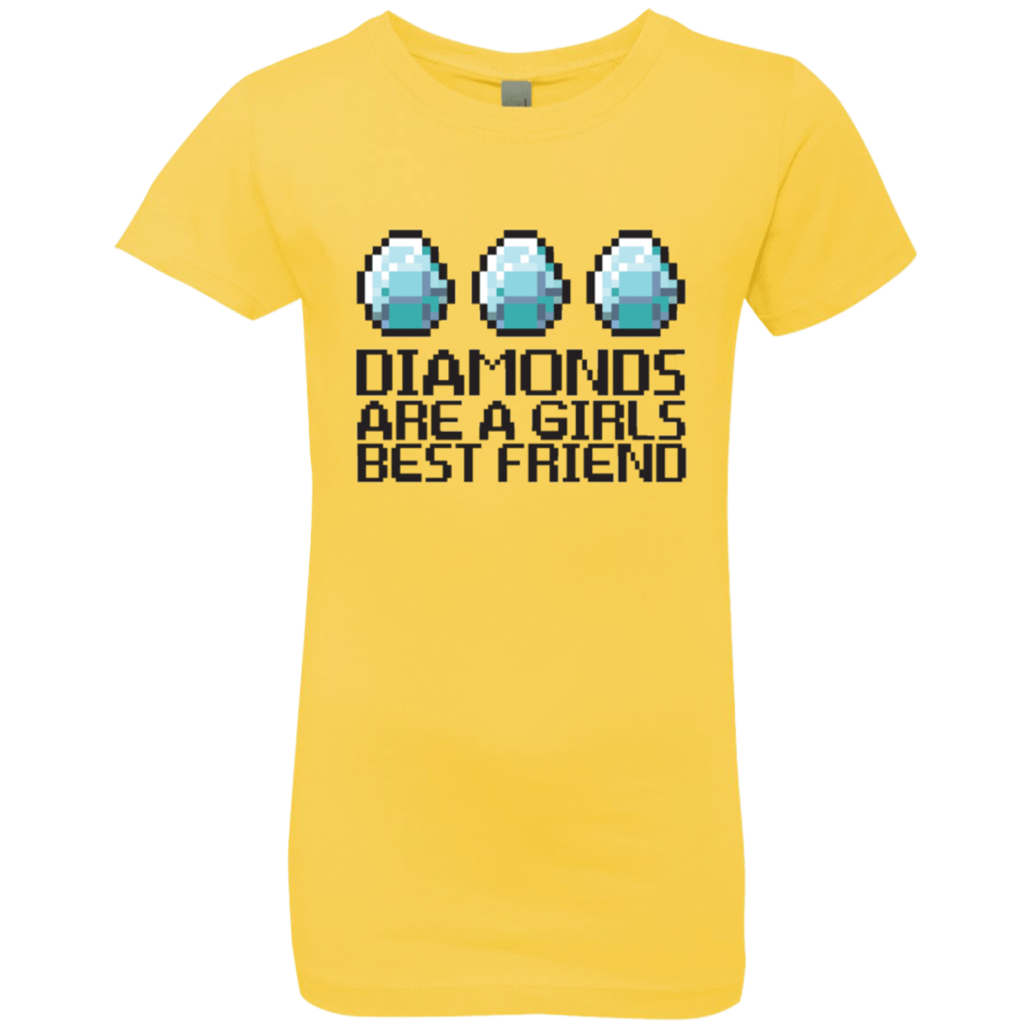 T-Shirts Vibrant Yellow / YXS Diamonds Are A Girls Best Friend Girls Premium T-Shirt