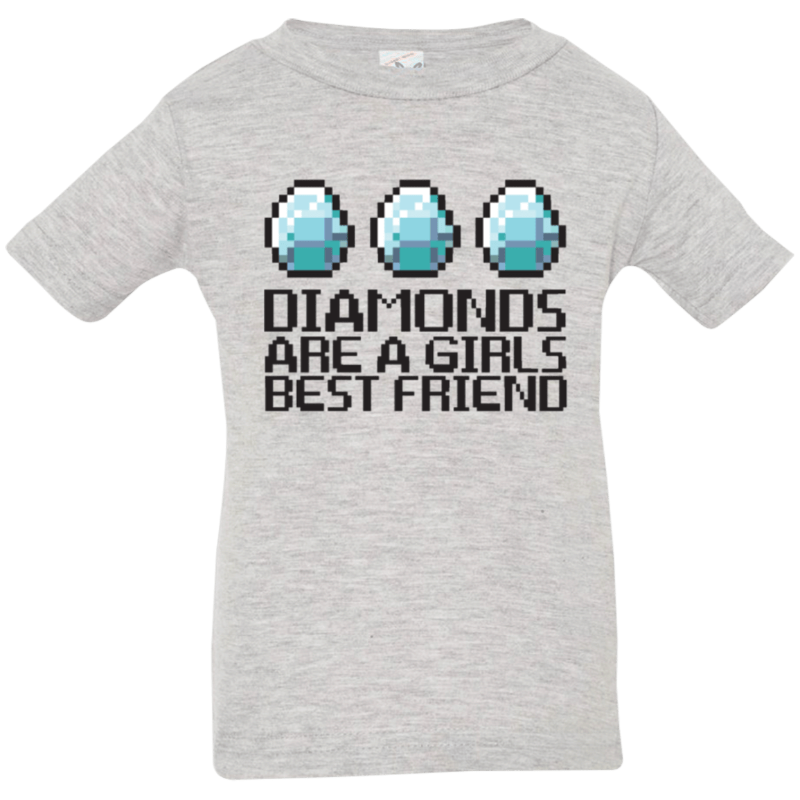 T-Shirts Heather Grey / 6 Months Diamonds Are A Girls Best Friend Infant Premium T-Shirt