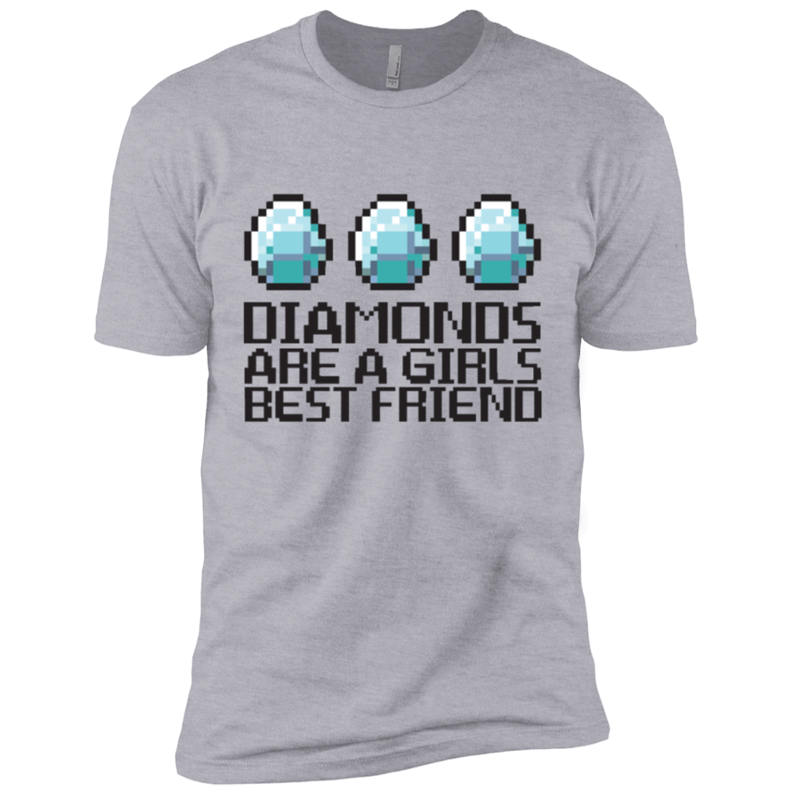 T-Shirts Heather Grey / X-Small Diamonds Are A Girls Best Friend Men's Premium T-Shirt