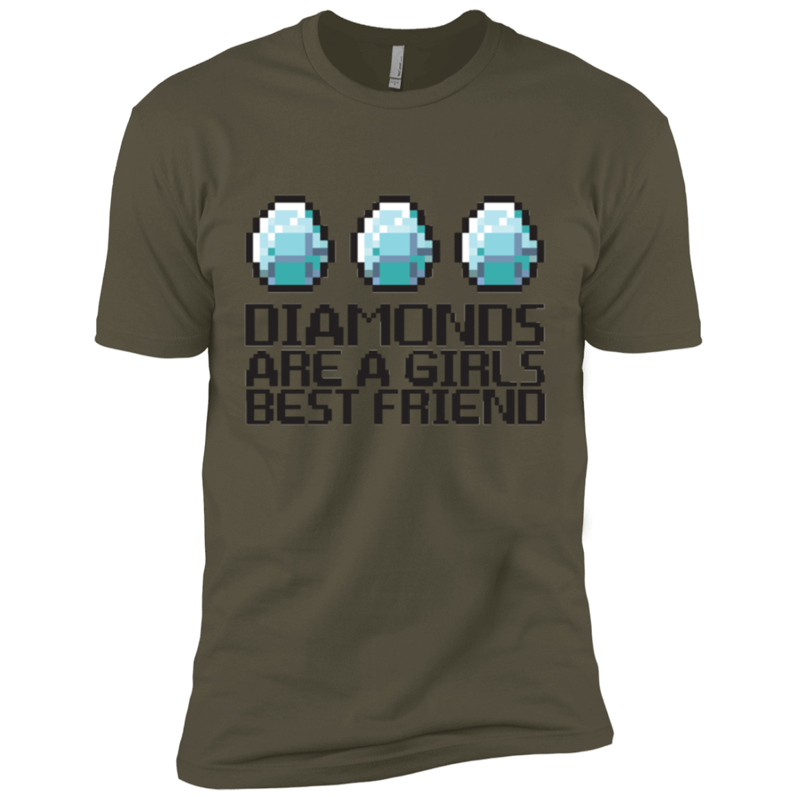 T-Shirts Military Green / X-Small Diamonds Are A Girls Best Friend Men's Premium T-Shirt