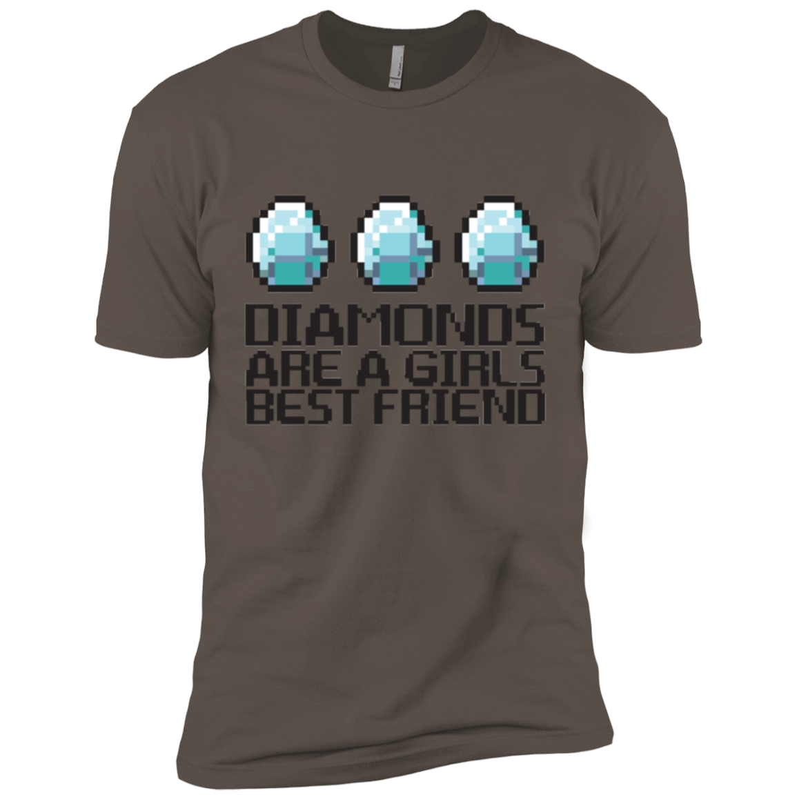 T-Shirts Warm Grey / X-Small Diamonds Are A Girls Best Friend Men's Premium T-Shirt