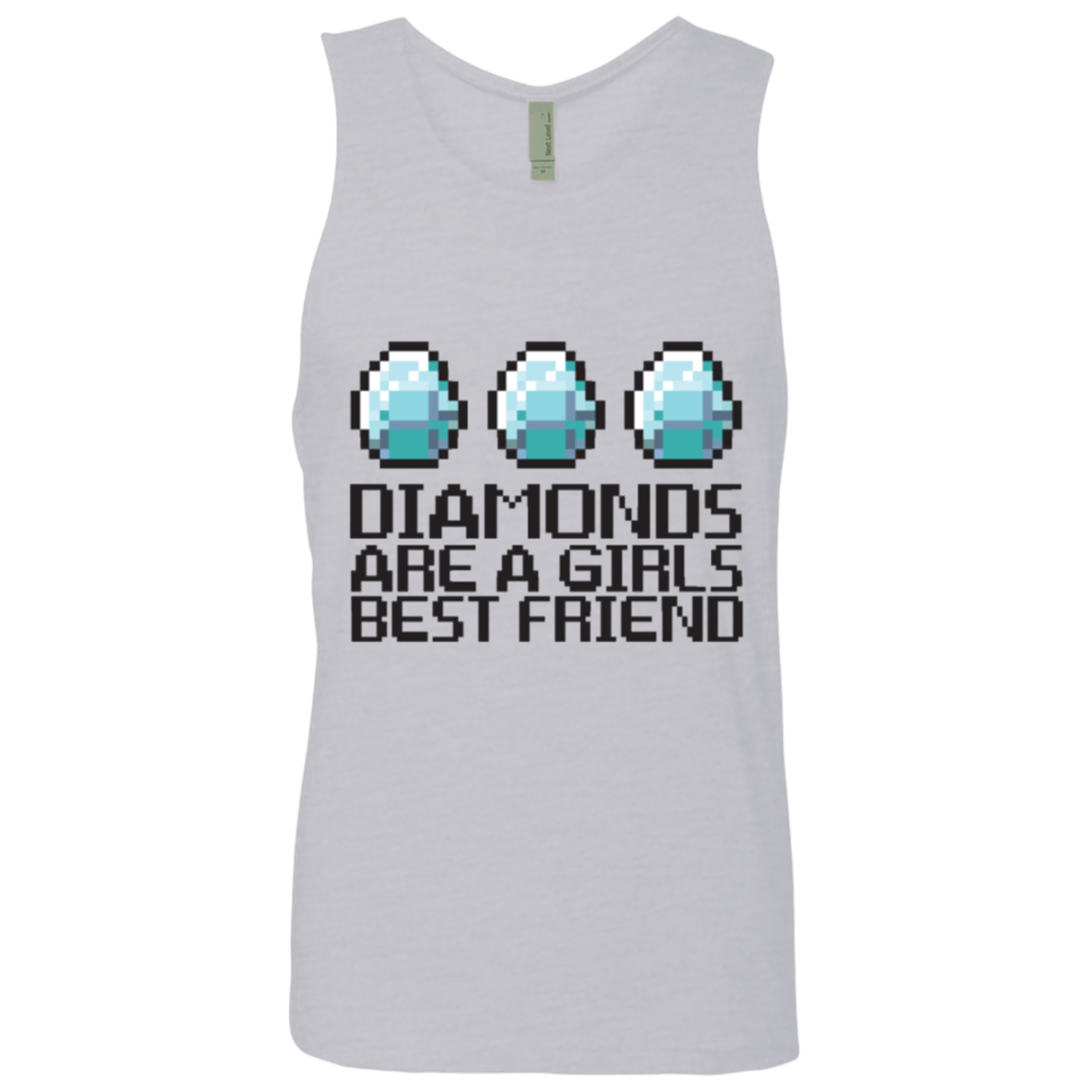 T-Shirts Heather Grey / Small Diamonds Are A Girls Best Friend Men's Premium Tank Top