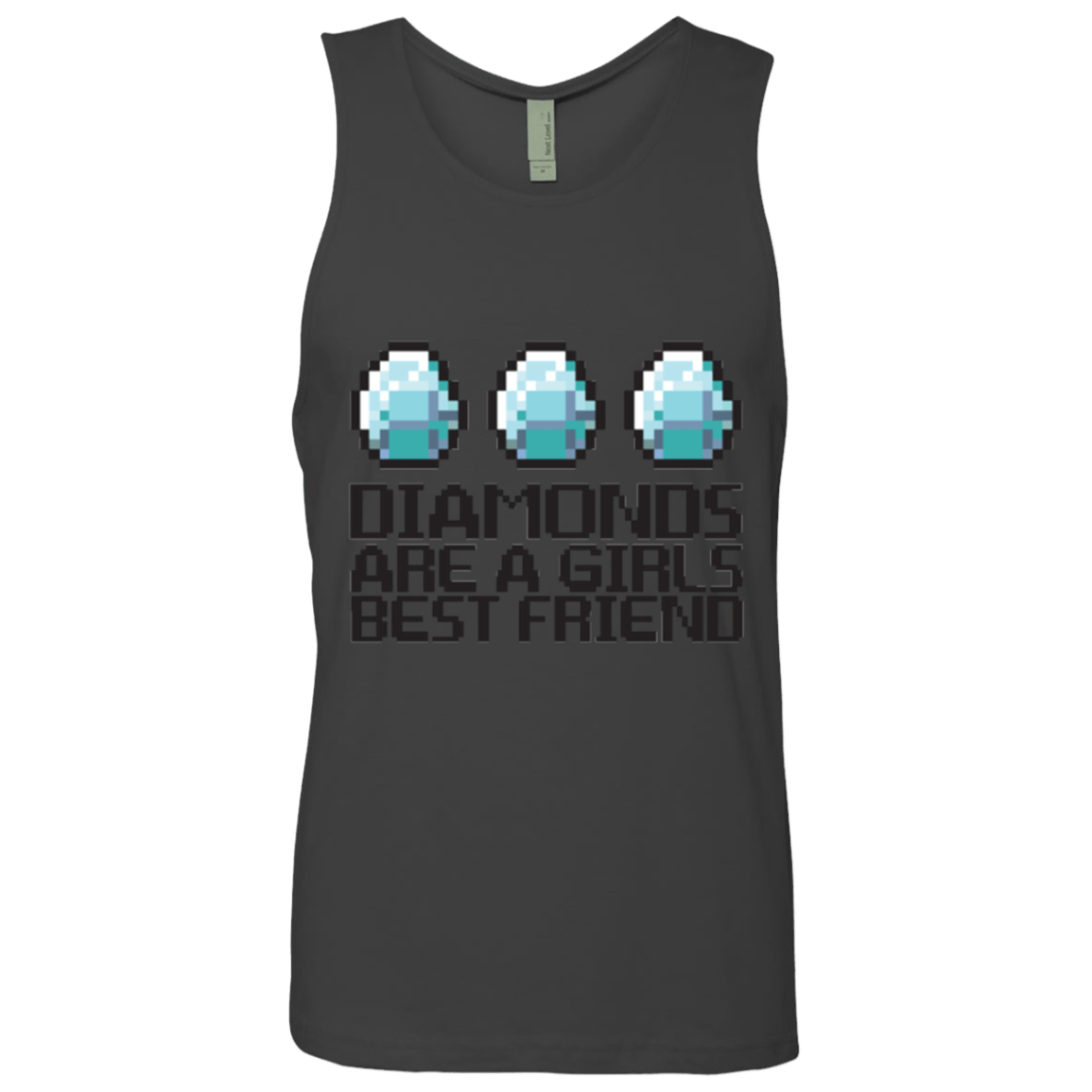 T-Shirts Heavy Metal / Small Diamonds Are A Girls Best Friend Men's Premium Tank Top