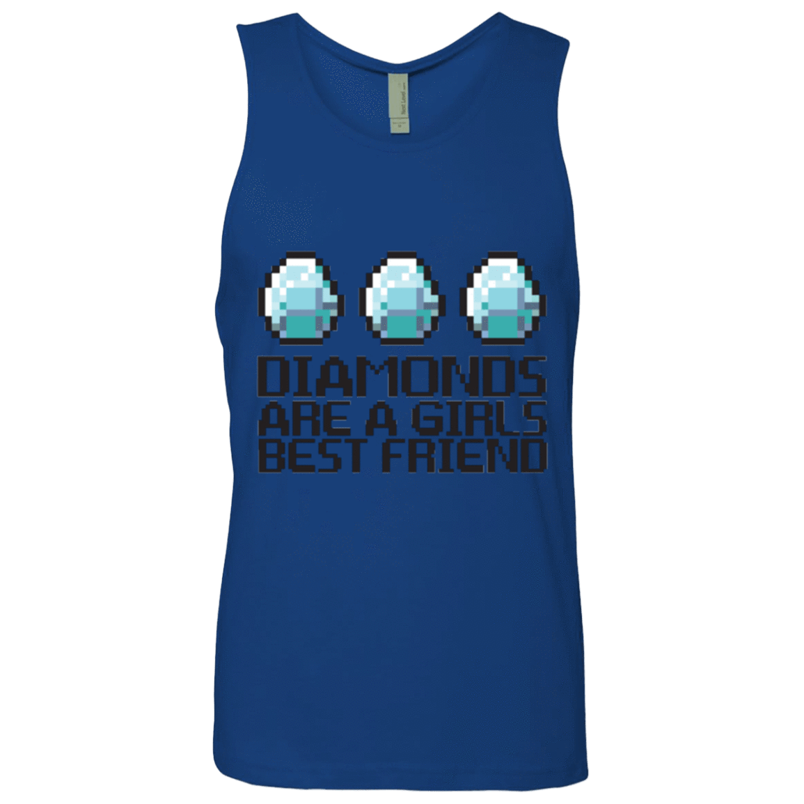 T-Shirts Royal / Small Diamonds Are A Girls Best Friend Men's Premium Tank Top