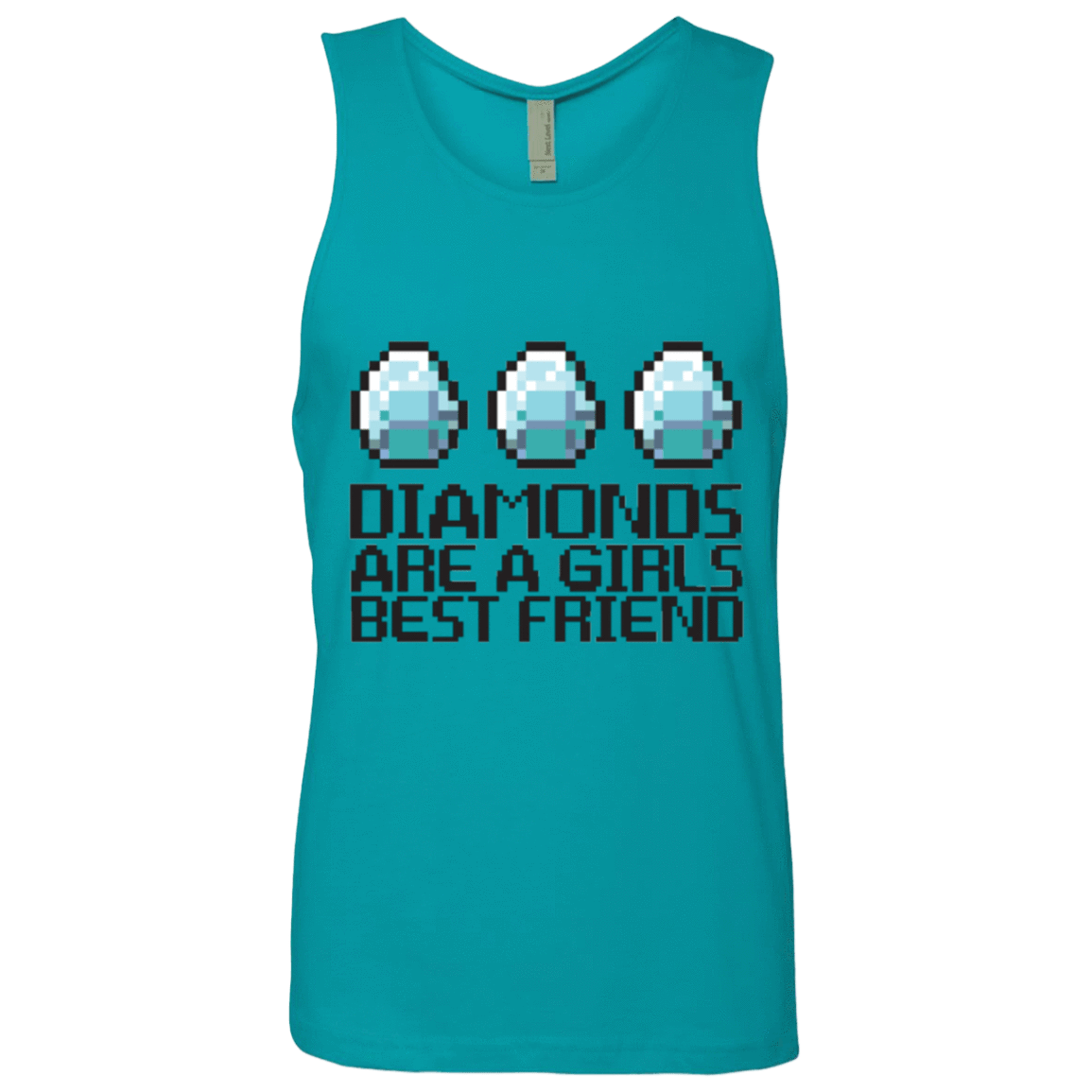 T-Shirts Tahiti Blue / Small Diamonds Are A Girls Best Friend Men's Premium Tank Top
