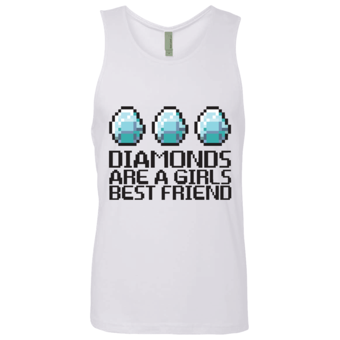 T-Shirts White / Small Diamonds Are A Girls Best Friend Men's Premium Tank Top