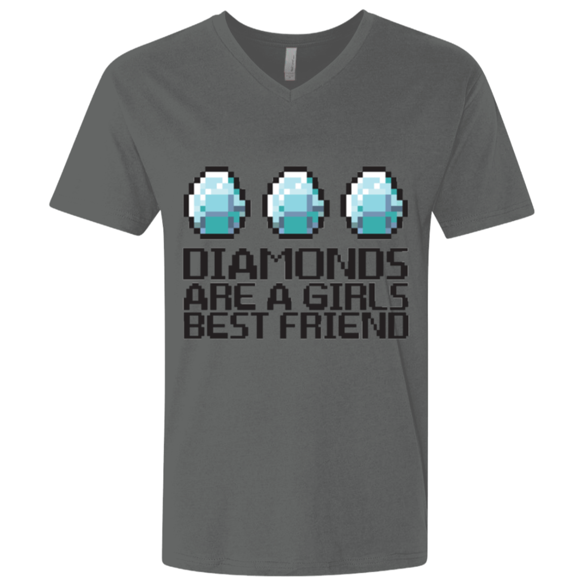 T-Shirts Heavy Metal / X-Small Diamonds Are A Girls Best Friend Men's Premium V-Neck