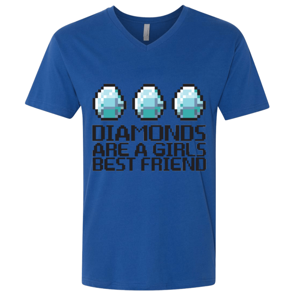 T-Shirts Royal / X-Small Diamonds Are A Girls Best Friend Men's Premium V-Neck