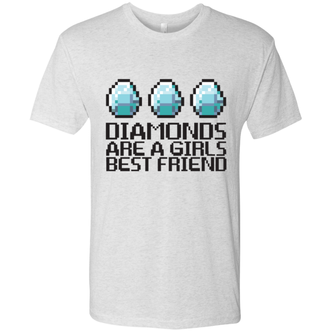 T-Shirts Heather White / Small Diamonds Are A Girls Best Friend Men's Triblend T-Shirt